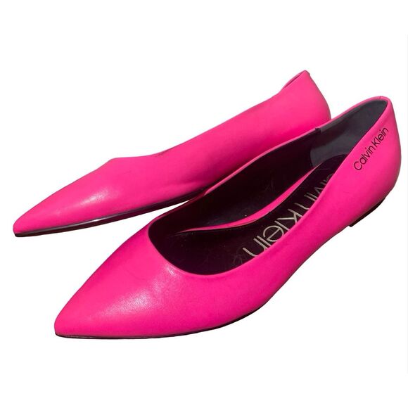 Calvin Klein Leather Flats - Picture 1 of 5